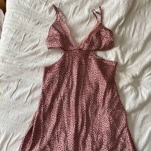 Victorias Secret Pink Leopard Slip dress in M